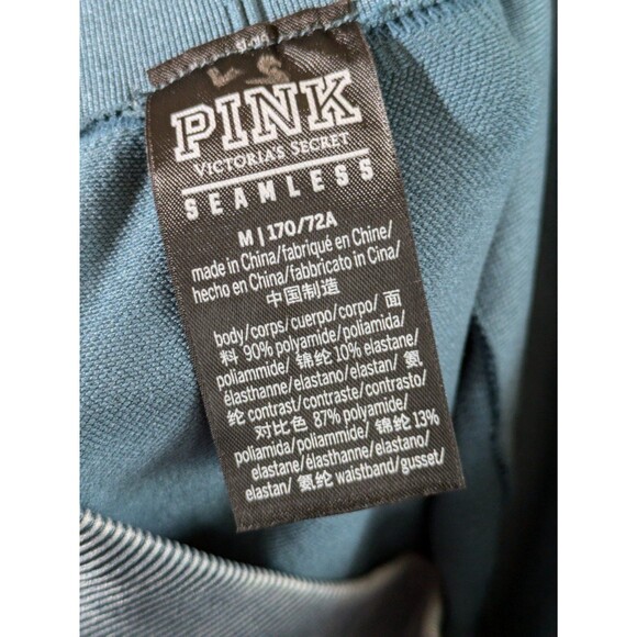 PINK Victoria’s Secret Acid Wash Seamless Medium Leggings Blue Gray Athleisure - Picture 8 of 9